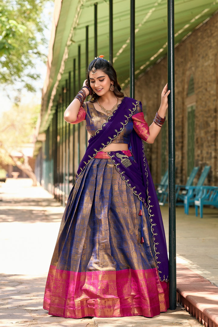 Kanjivaram silk  lehenga choli