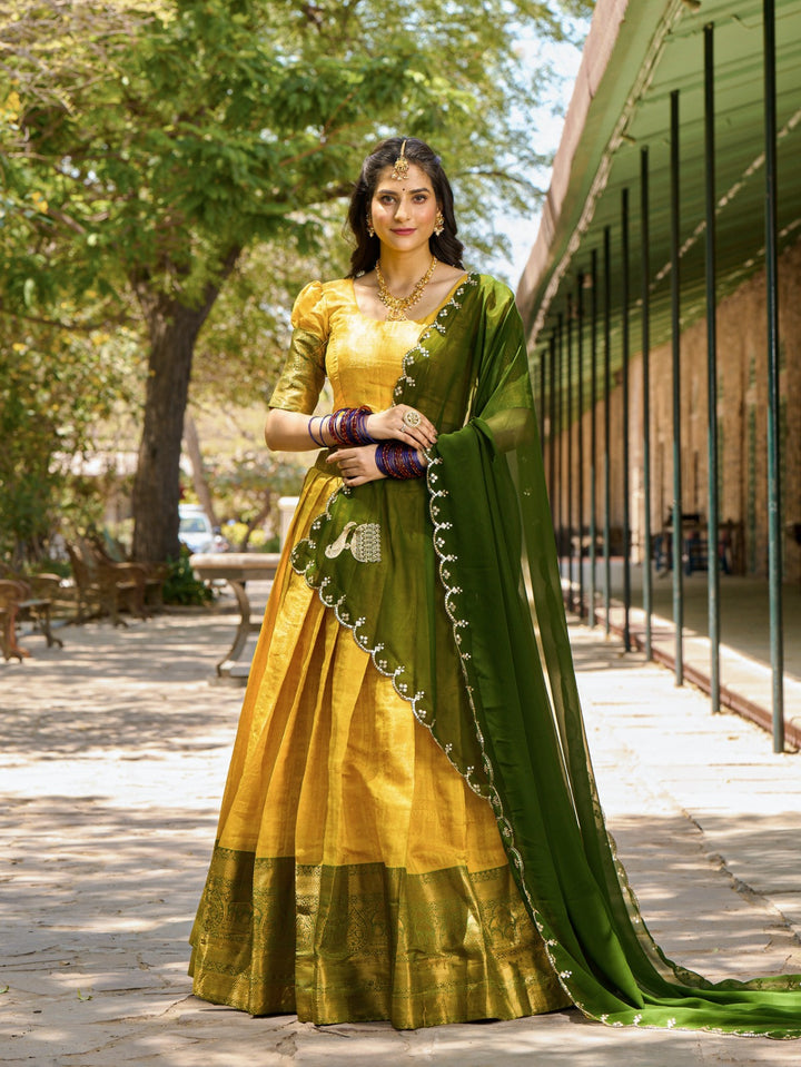 Kanjivaram silk  lehenga choli