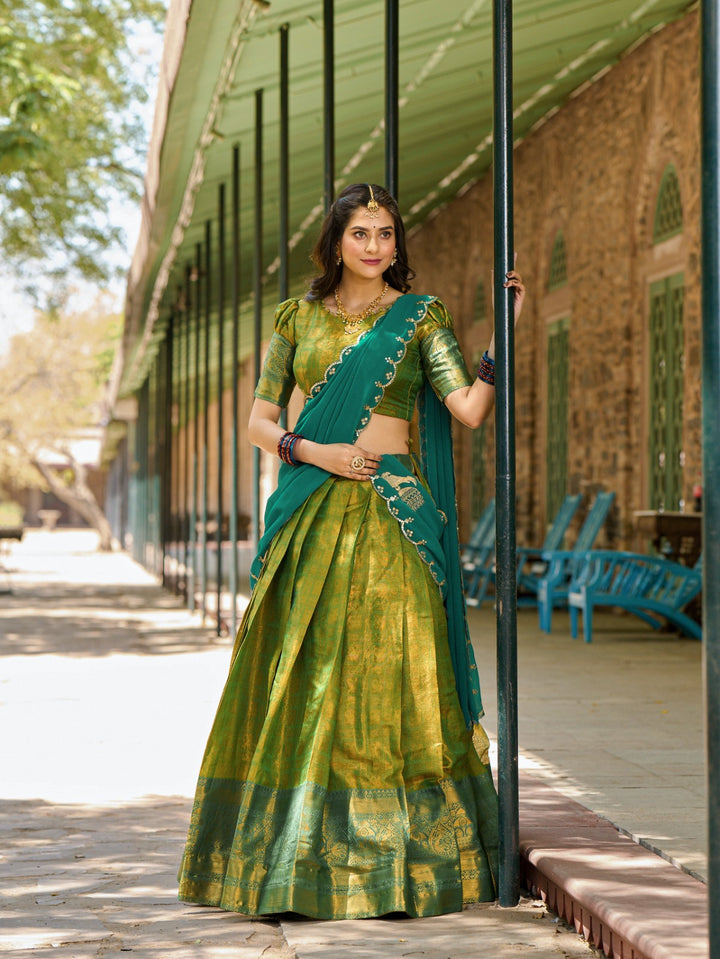 Kanjivaram silk  lehenga choli