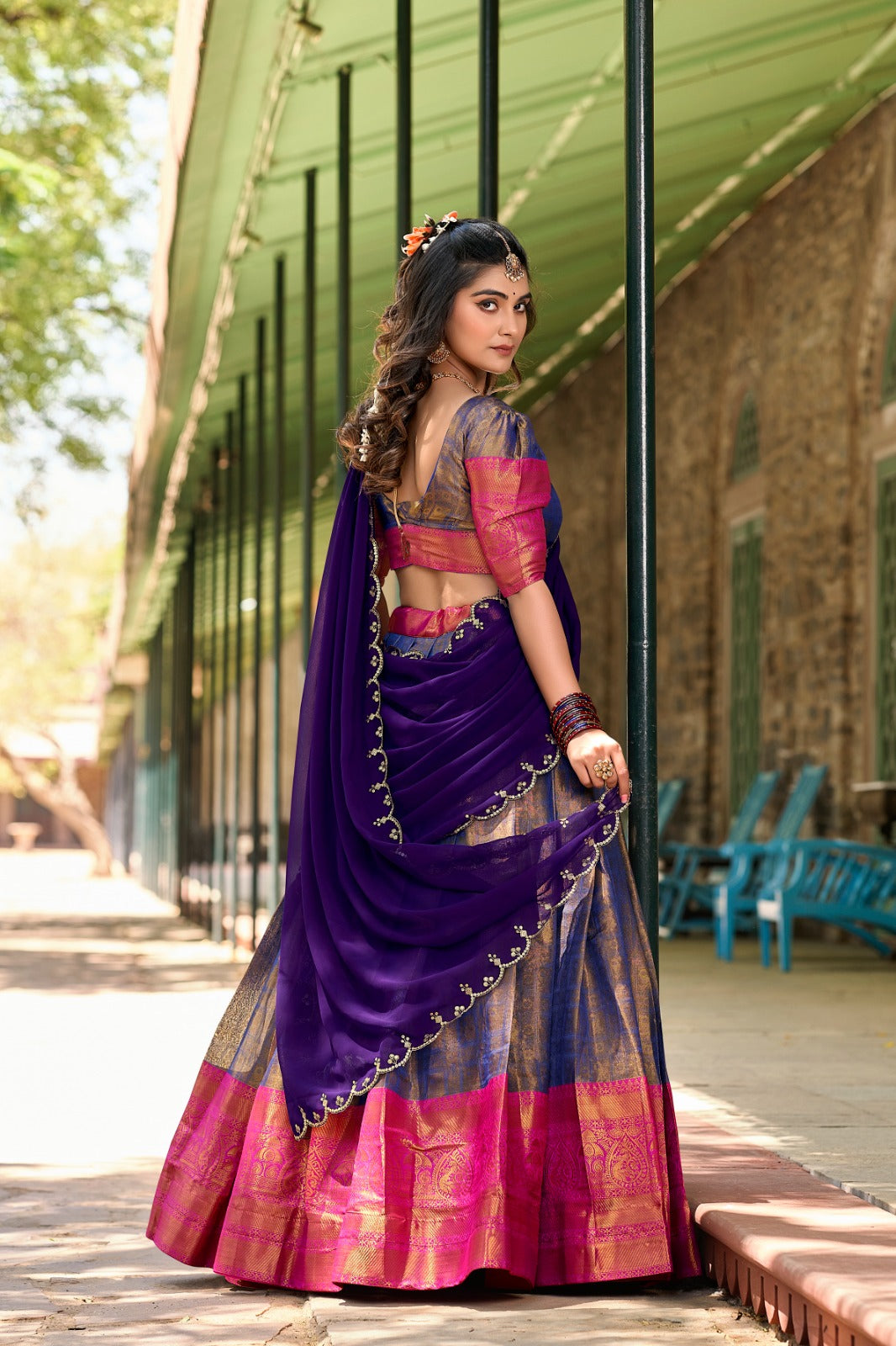 Kanjivaram silk  lehenga choli