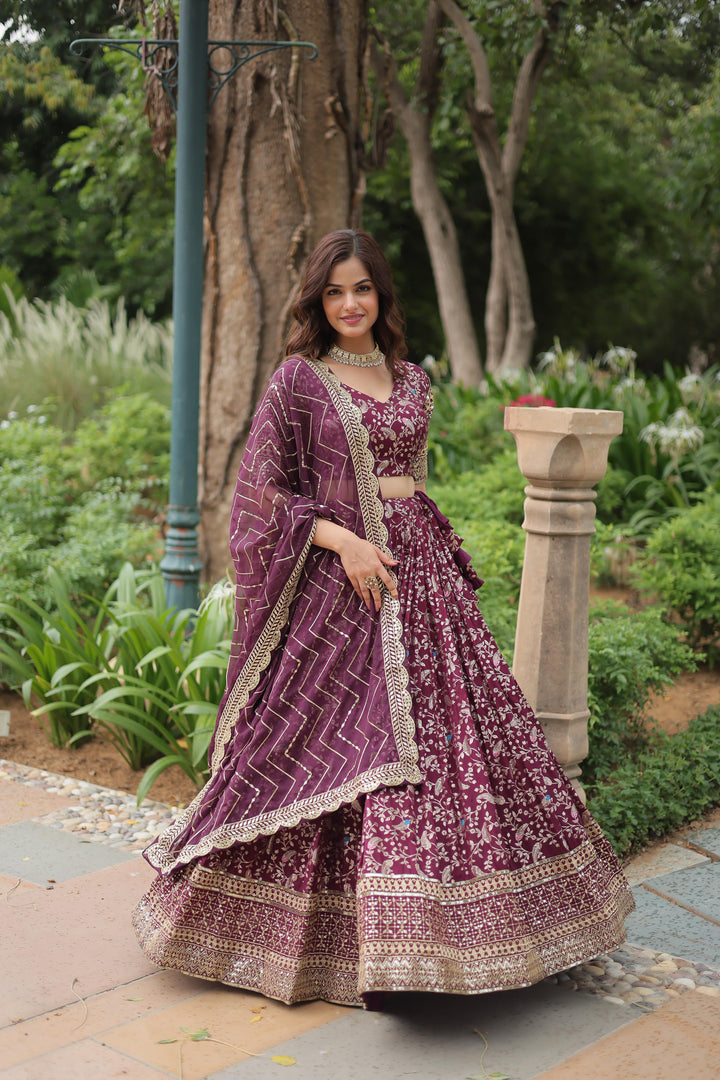 Jacquard Lehenga choli for women