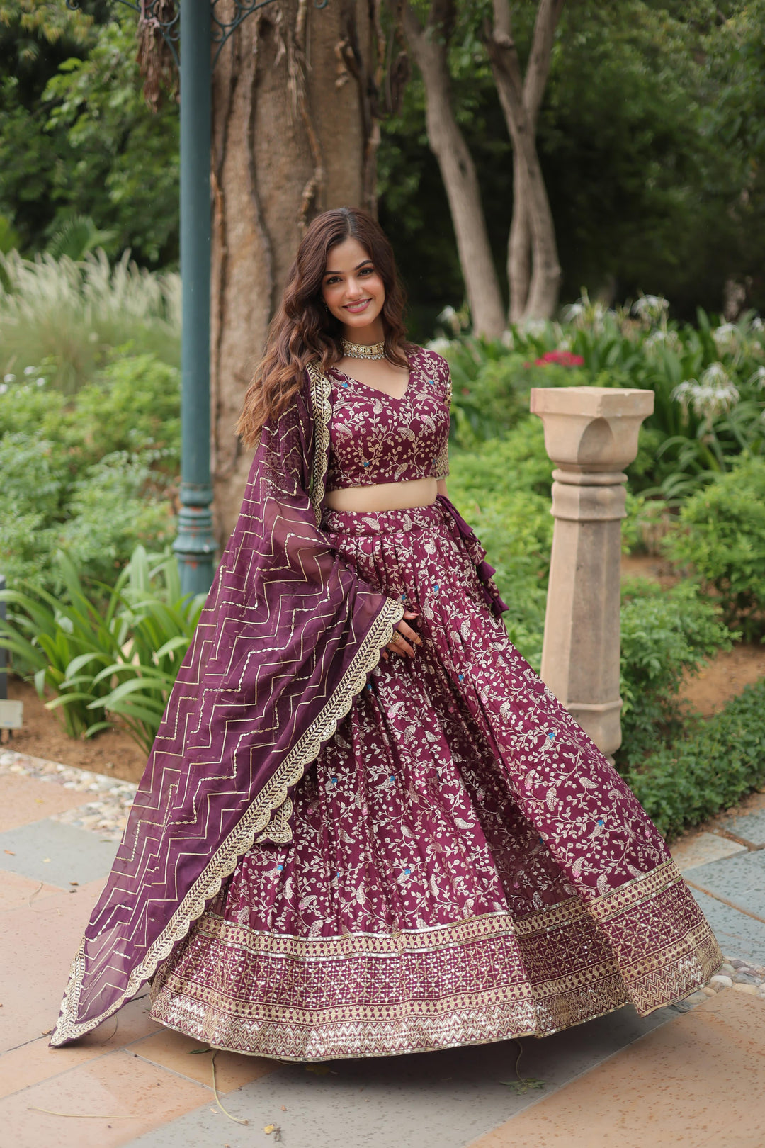 Jacquard Lehenga choli for women