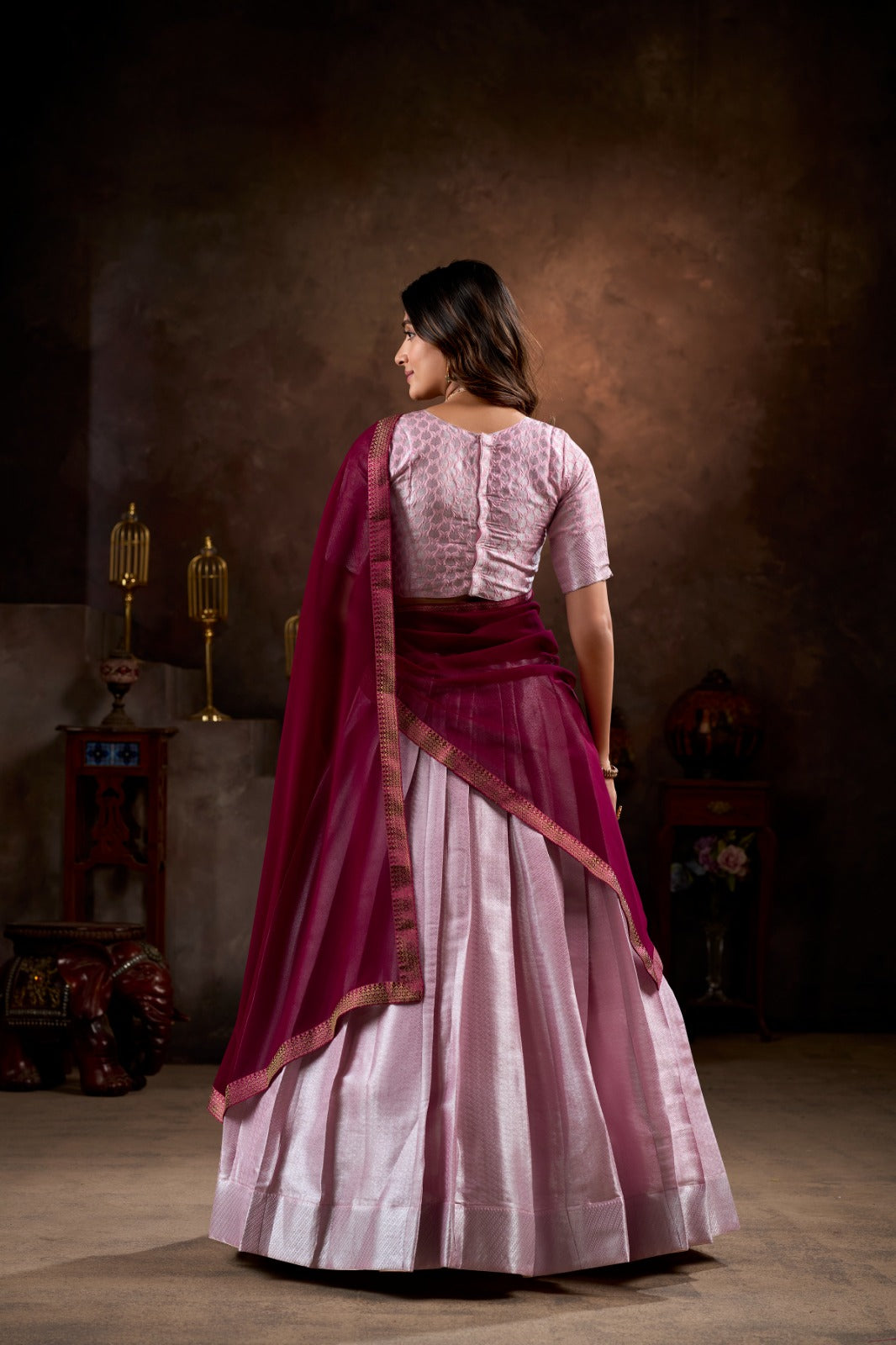 Jacquard lehenga choli