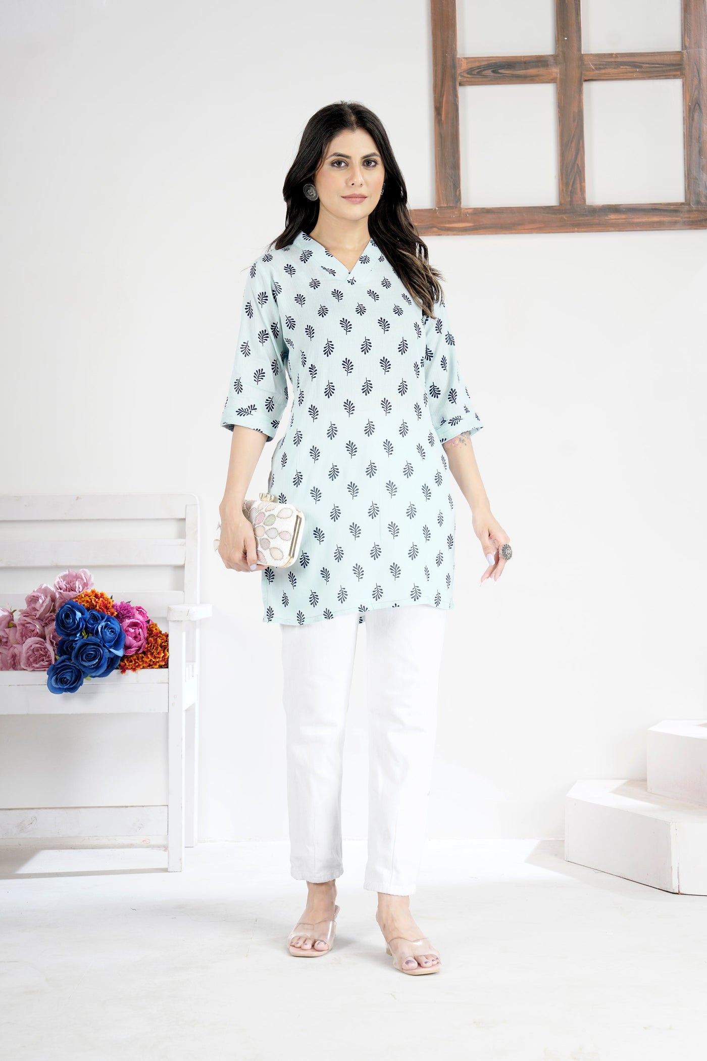 Soft & Stylish Navy Blue Cotton Tops and Tunics for Women.