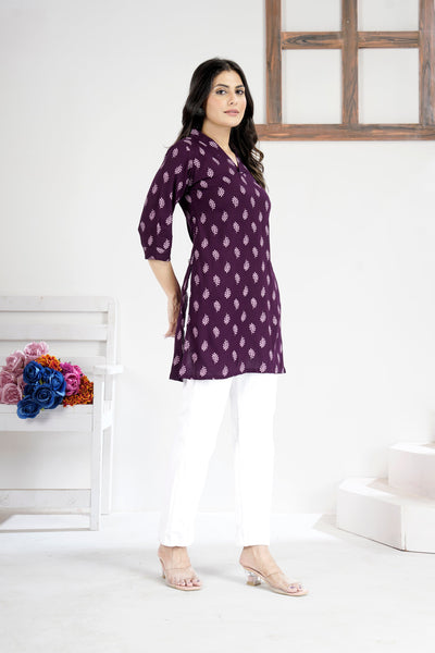 Soft & Stylish Maroon Cotton Tops and Tunics for Women.