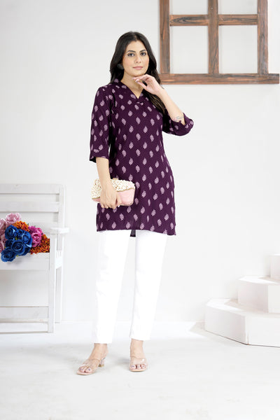 Soft & Stylish Navy Blue Cotton Tops and Tunics for Women.