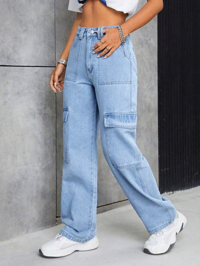 MEELANA Women's 6 Pocket Cargo Jeans